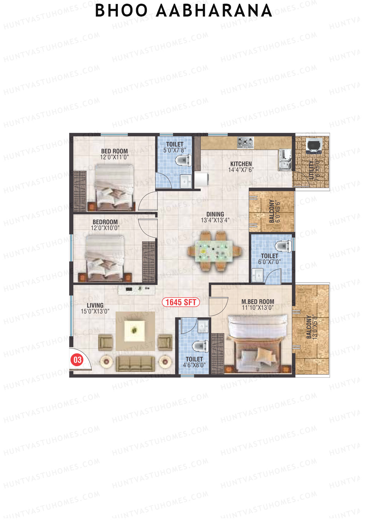 Bhoo Aabharana Block C Unit 3 Floor Plan