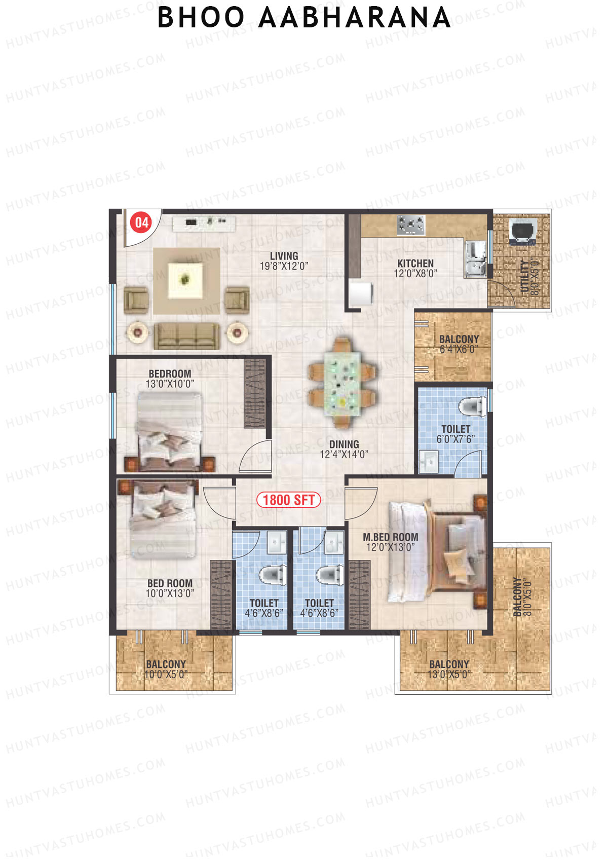 Bhoo Aabharana Block C Unit 4 Floor Plan