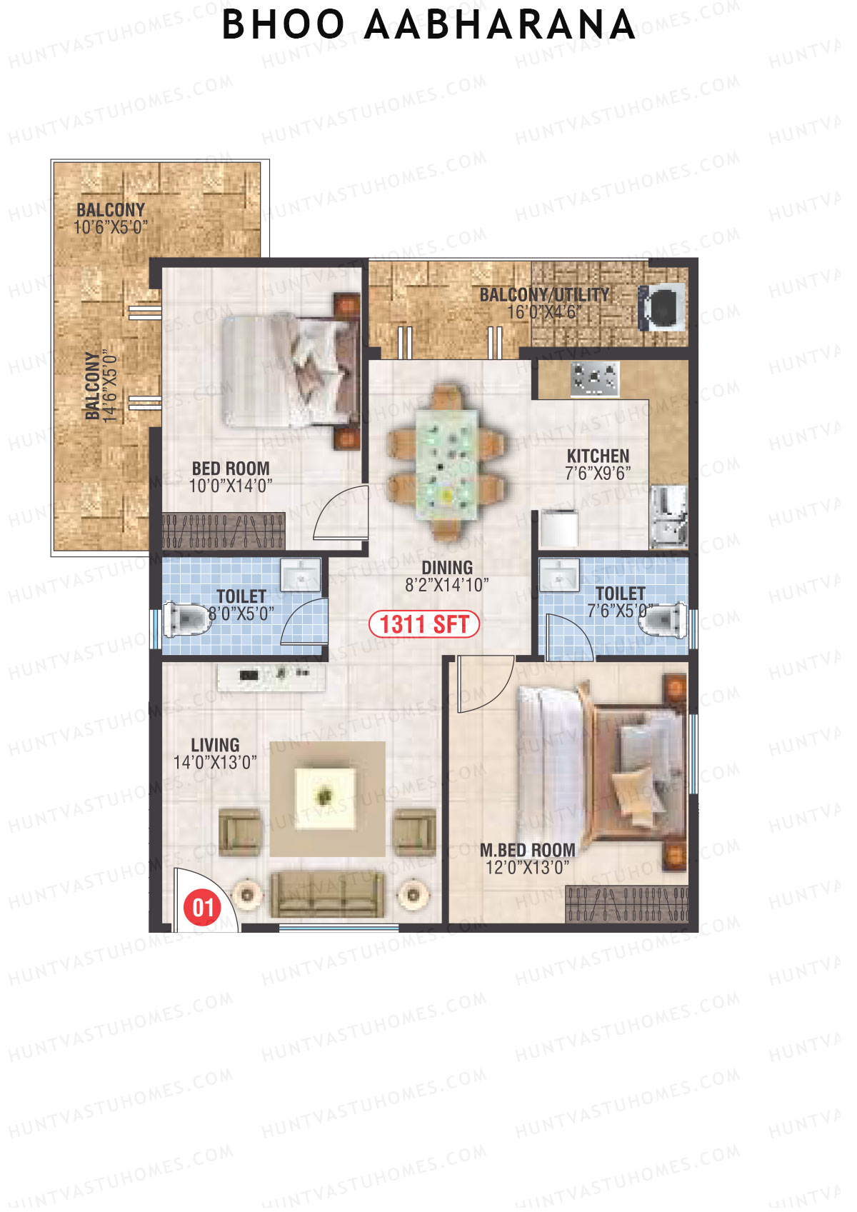 Bhoo Aabharana Block D Unit 1 Floor Plan