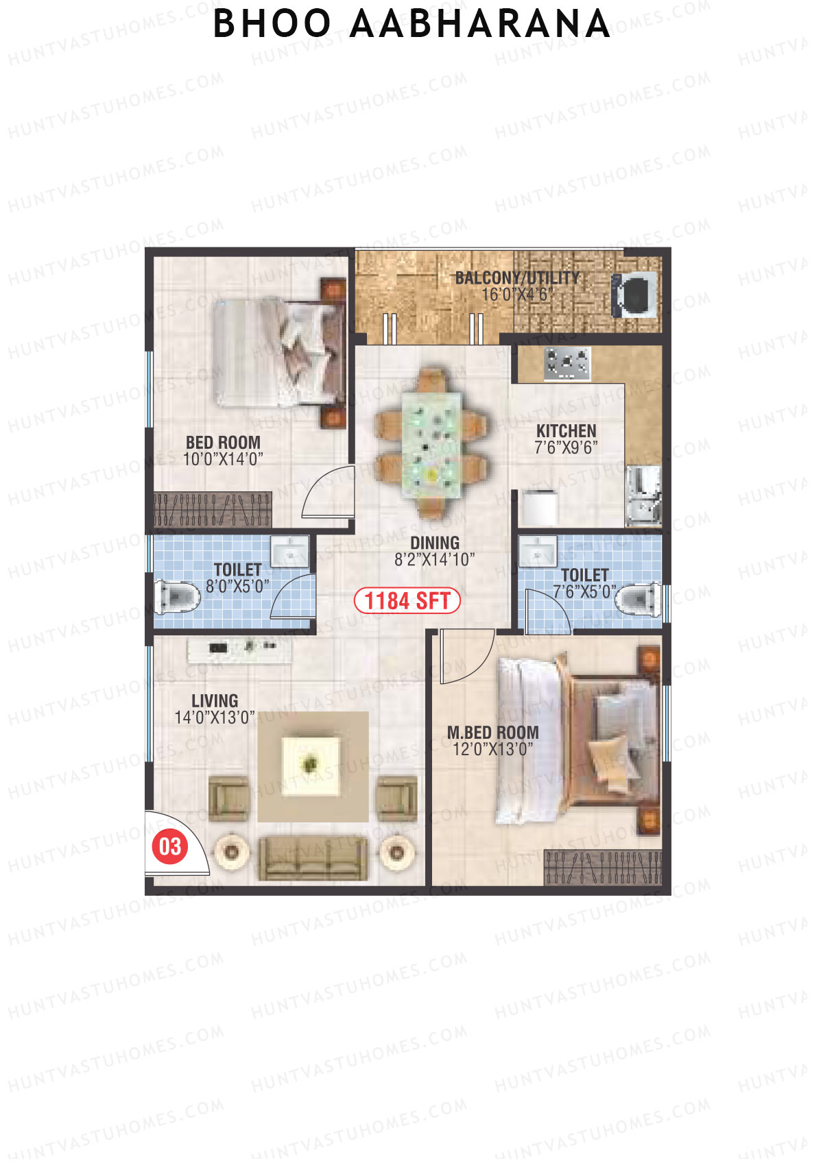 Bhoo Aabharana Block D Unit 3 Floor Plan
