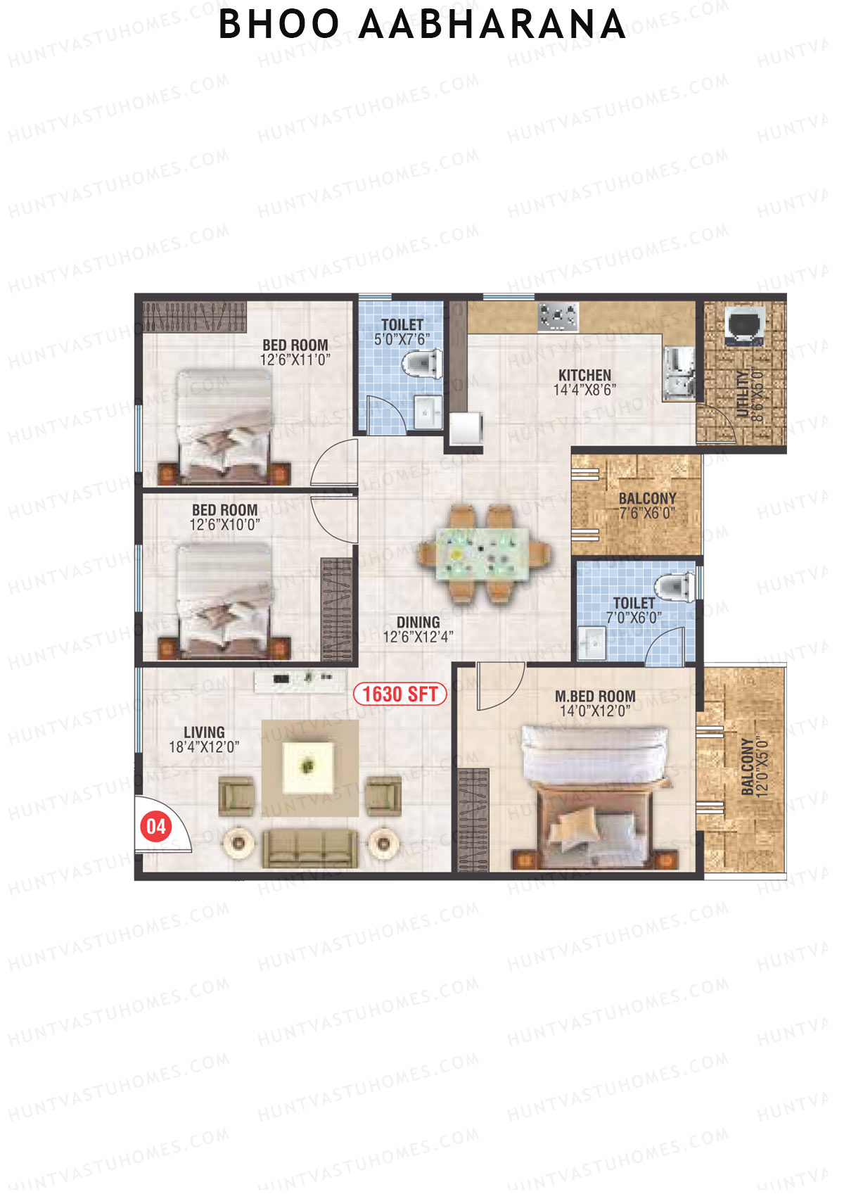 Bhoo Aabharana Block D Unit 4 Floor Plan