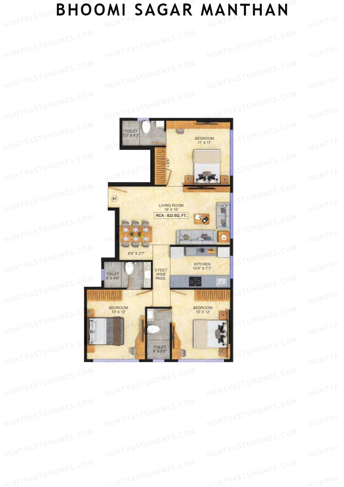Bhoomi Sagar Manthan Block A Unit 1 Floor Plan