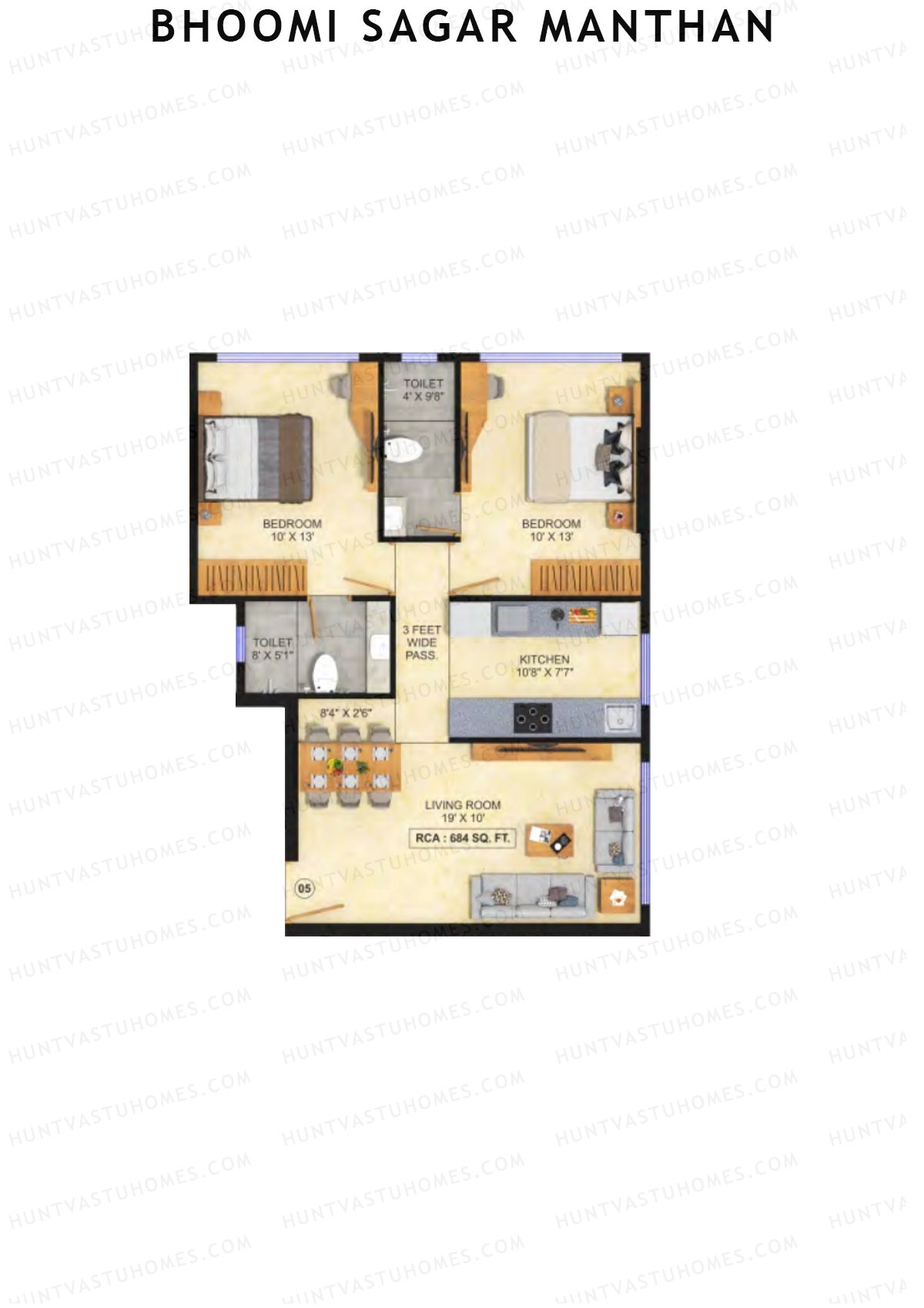 Bhoomi Sagar Manthan Block A Unit 5 Floor Plan