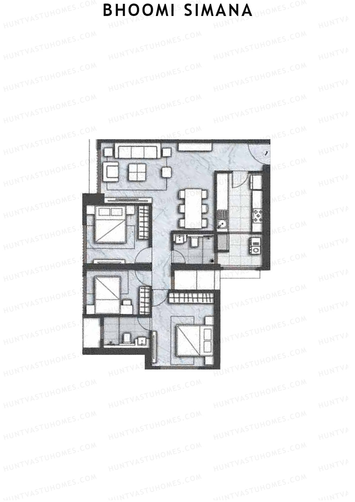Bhoomi Simana Wing A Unit 1 Floor Plan