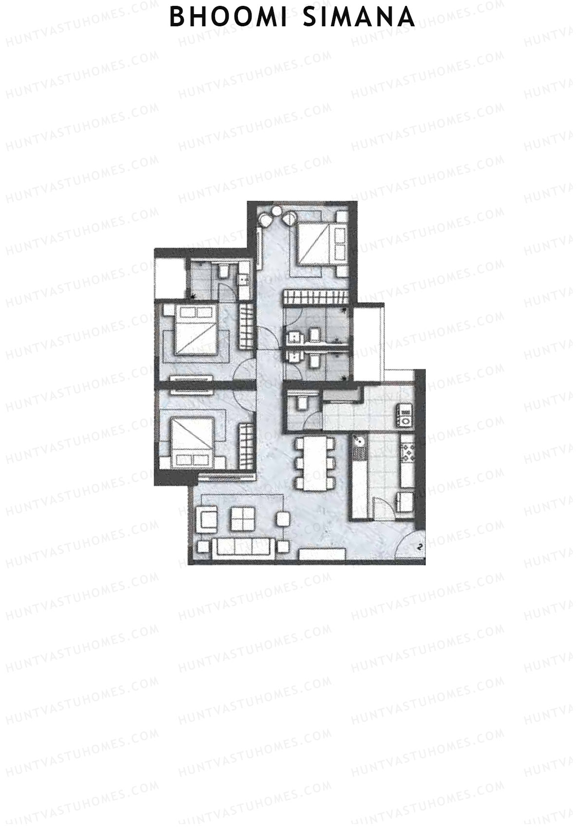 Bhoomi Simana Wing A Unit 2 Floor Plan