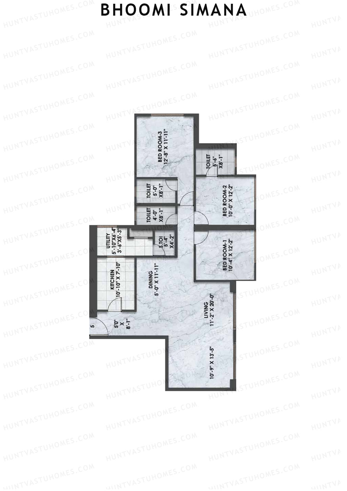 Bhoomi Simana Wing A Unit 4 Floor Plan