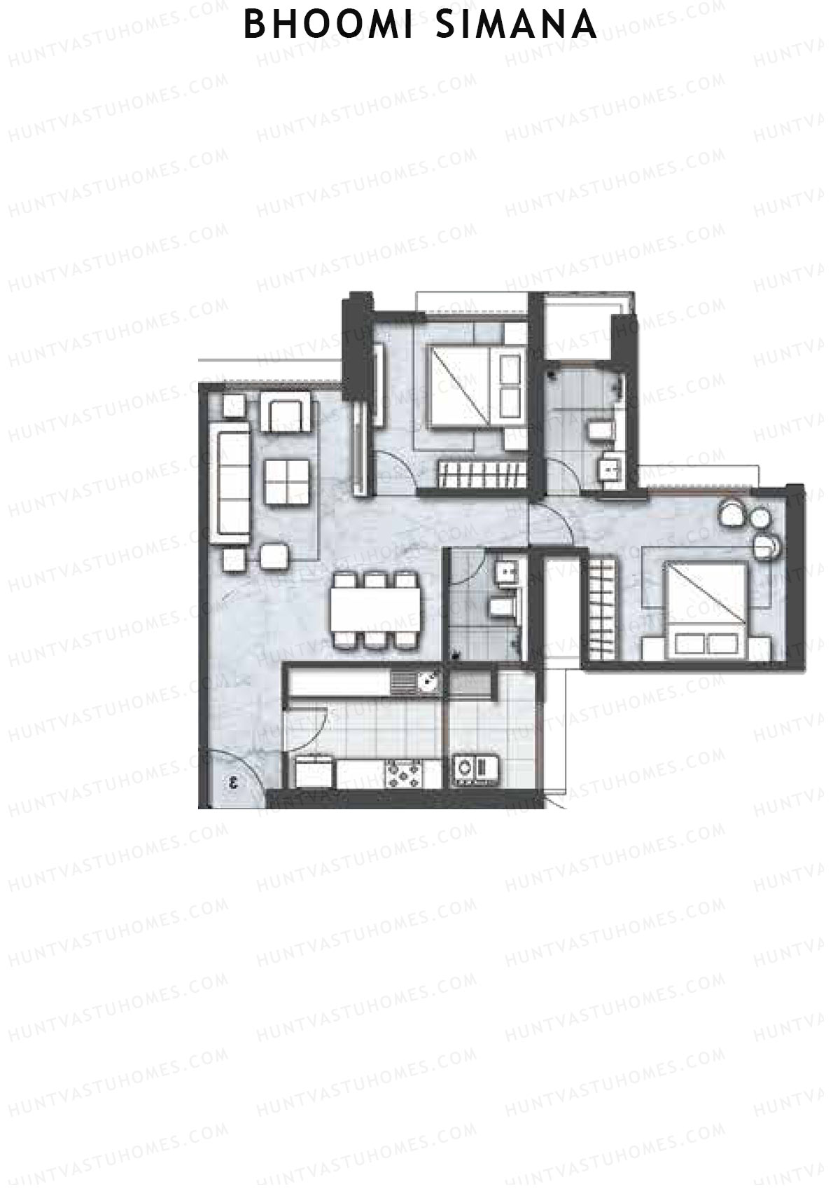 Bhoomi Simana Wing A Unit 4 Floor Plan