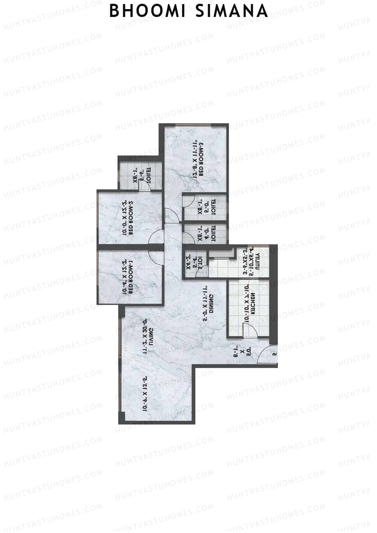 Bhoomi Simana Wing B Unit 1 Floor Plan
