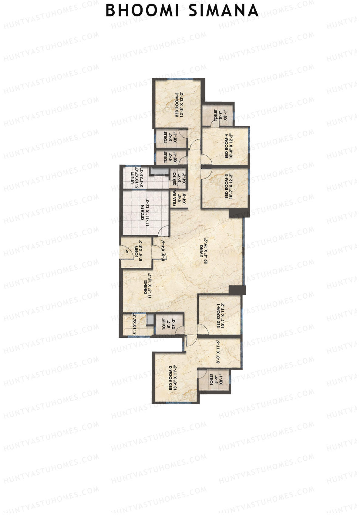 Bhoomi Simana Wing B Unit 3 Floor Plan