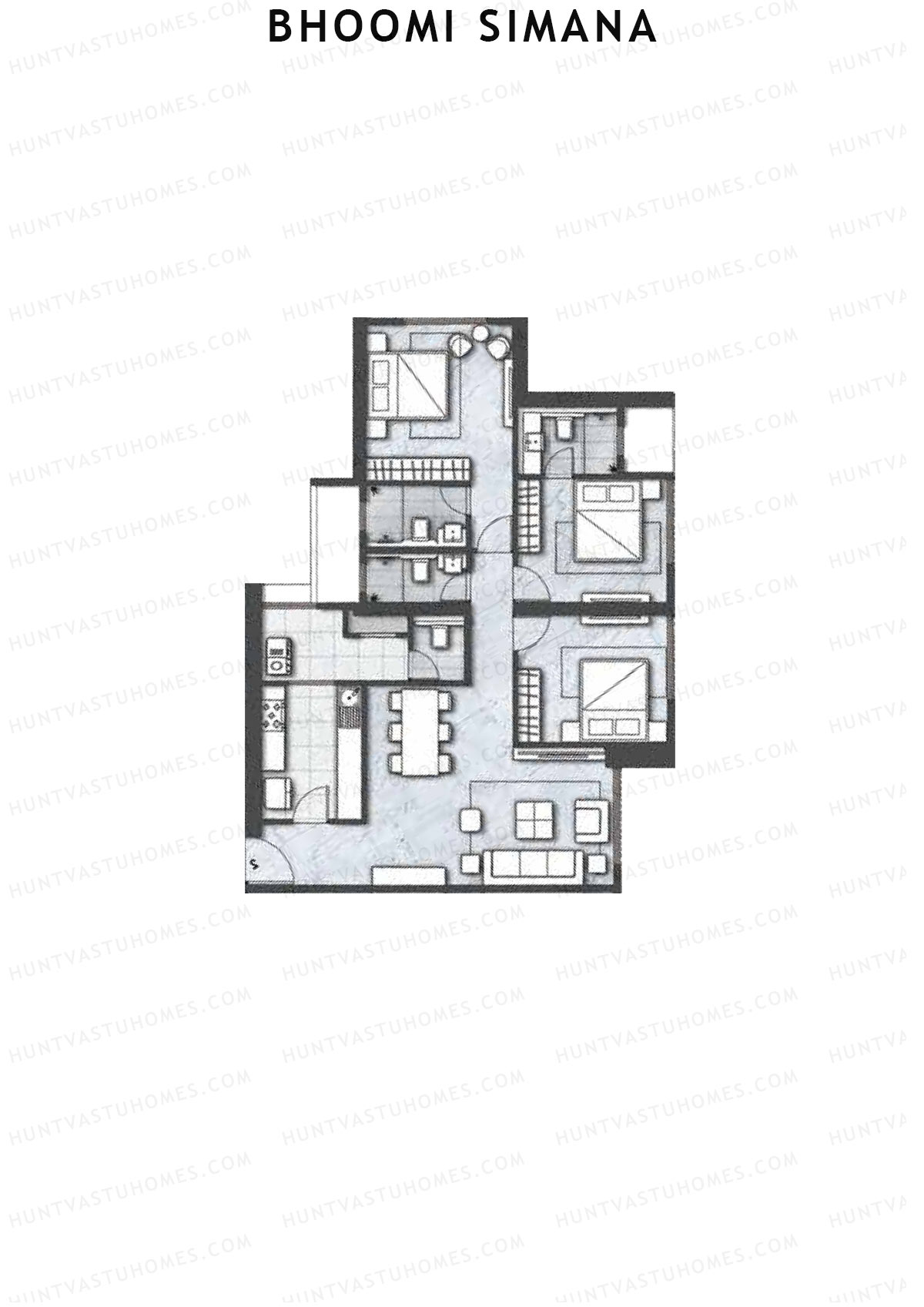 Bhoomi Simana Wing B Unit 5 Floor Plan