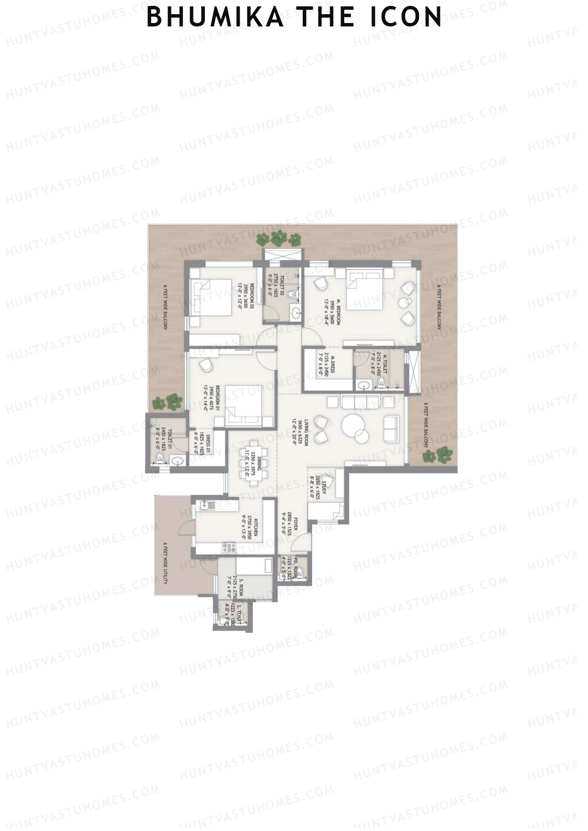 Bhumika The Icon Tower A Unit 1 Floor Plan