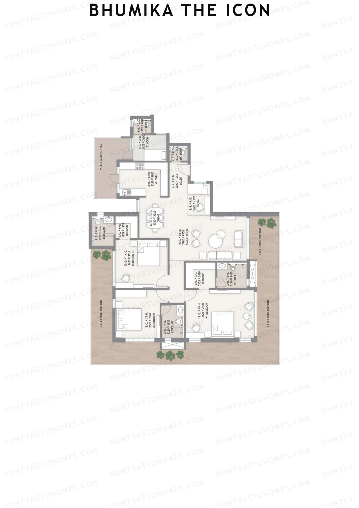 Bhumika The Icon Tower A Unit 4 Floor Plan