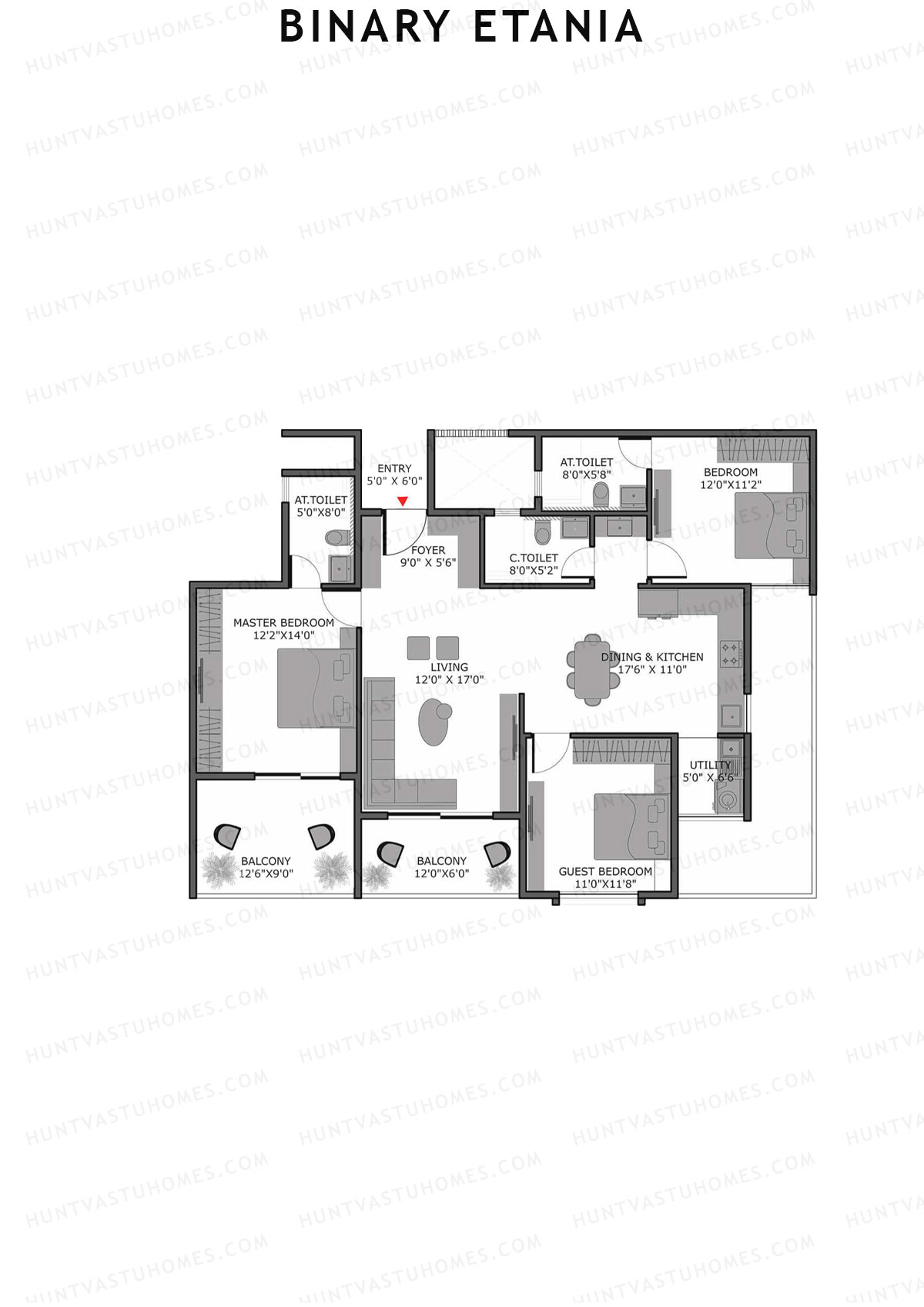 Binary Etania Block A Unit 2 Floor Plan