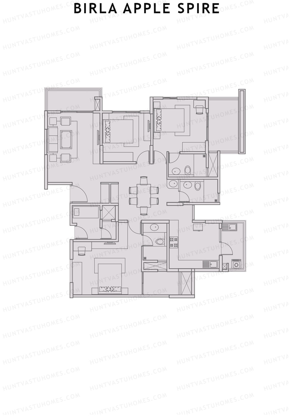 Birla Apple Spire Tower 1 Unit 2 Floor Plan
