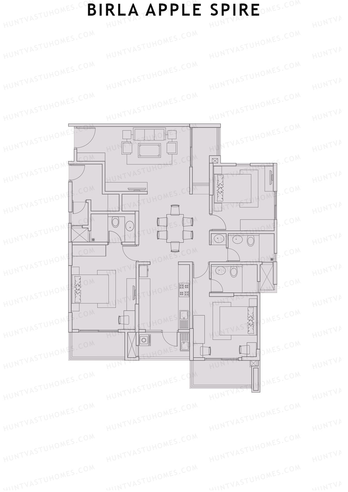Birla Apple Spire Tower 1 Unit 3 Floor Plan