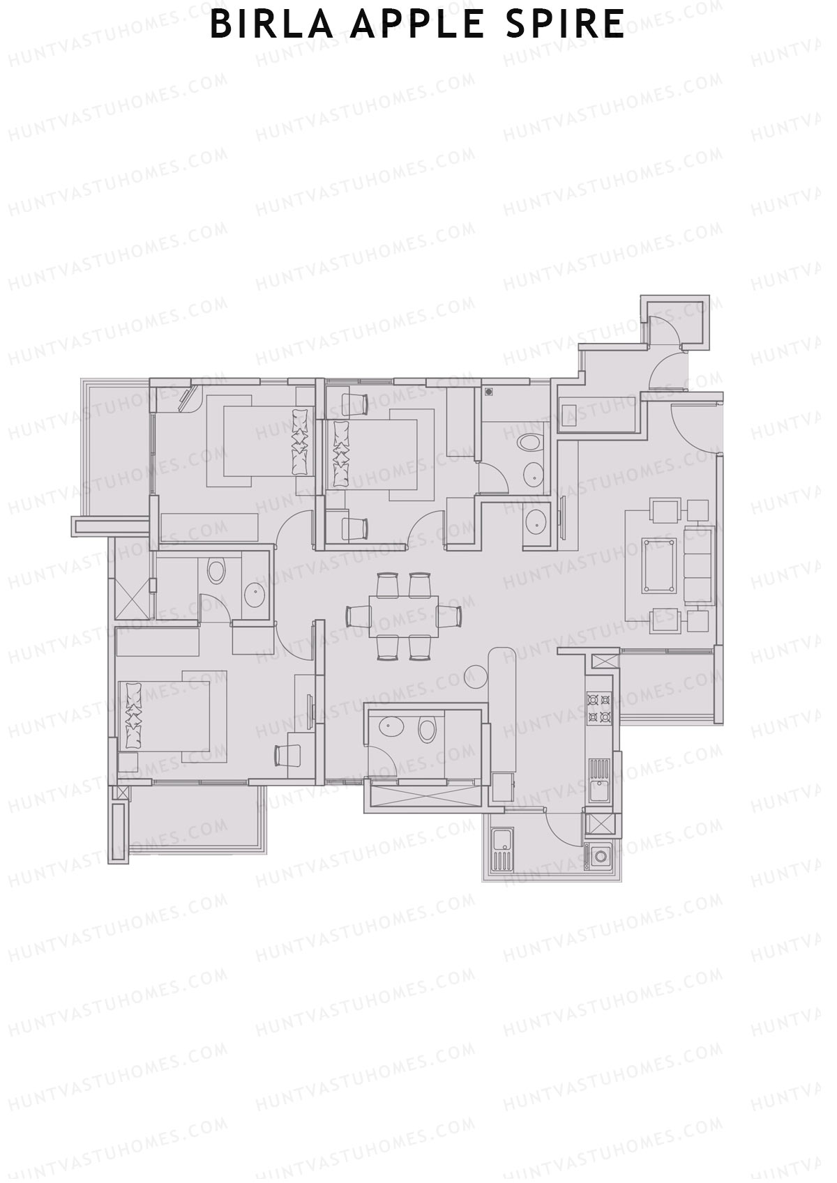 Birla Apple Spire Tower 1 Unit 8 Floor Plan