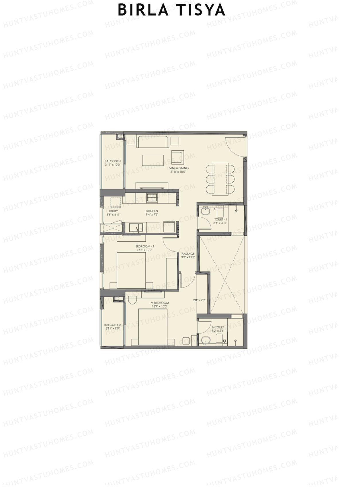 Birla Tisya Tower 1 Unit 5 Floor Plan