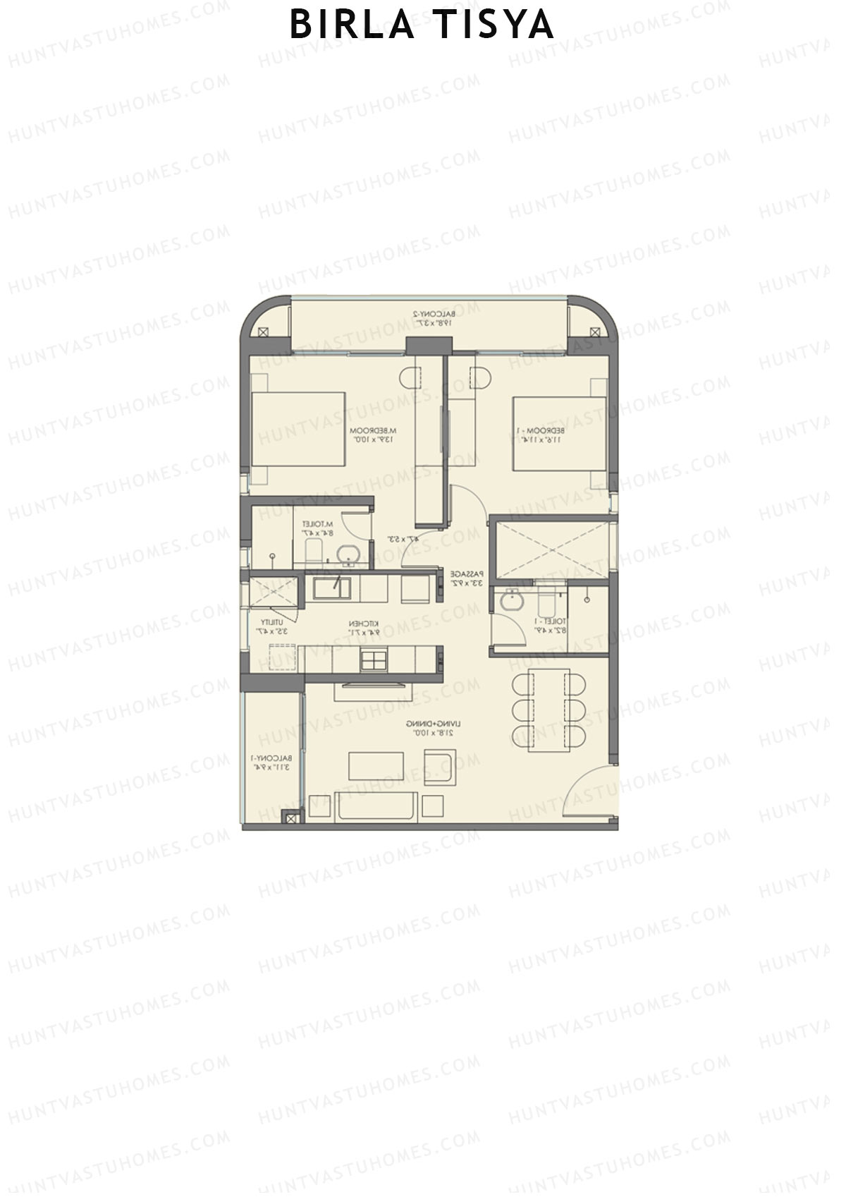 Birla Tisya Tower 1 Unit 6 Floor Plan