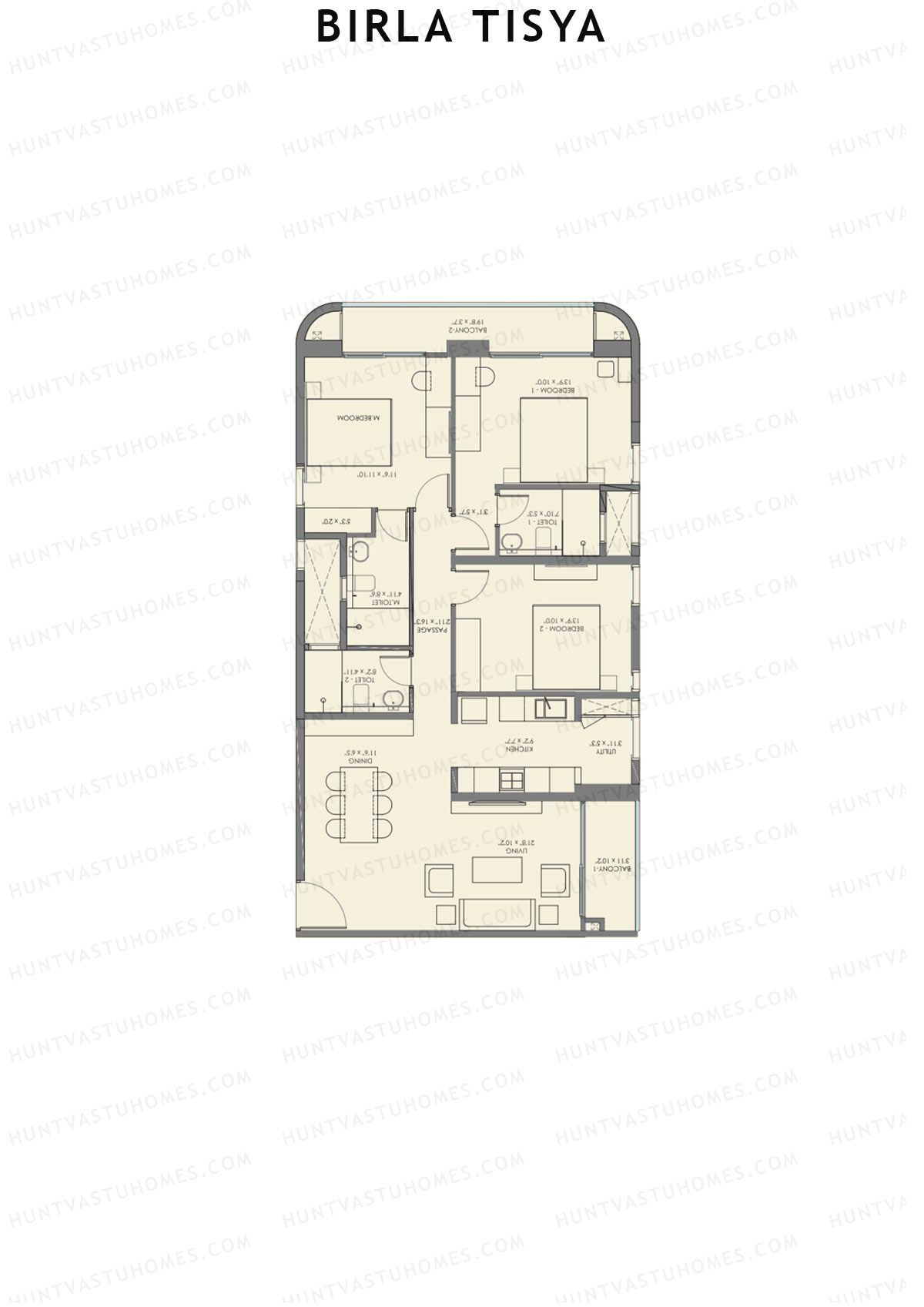 Birla Tisya Tower 1 Unit 7 Floor Plan