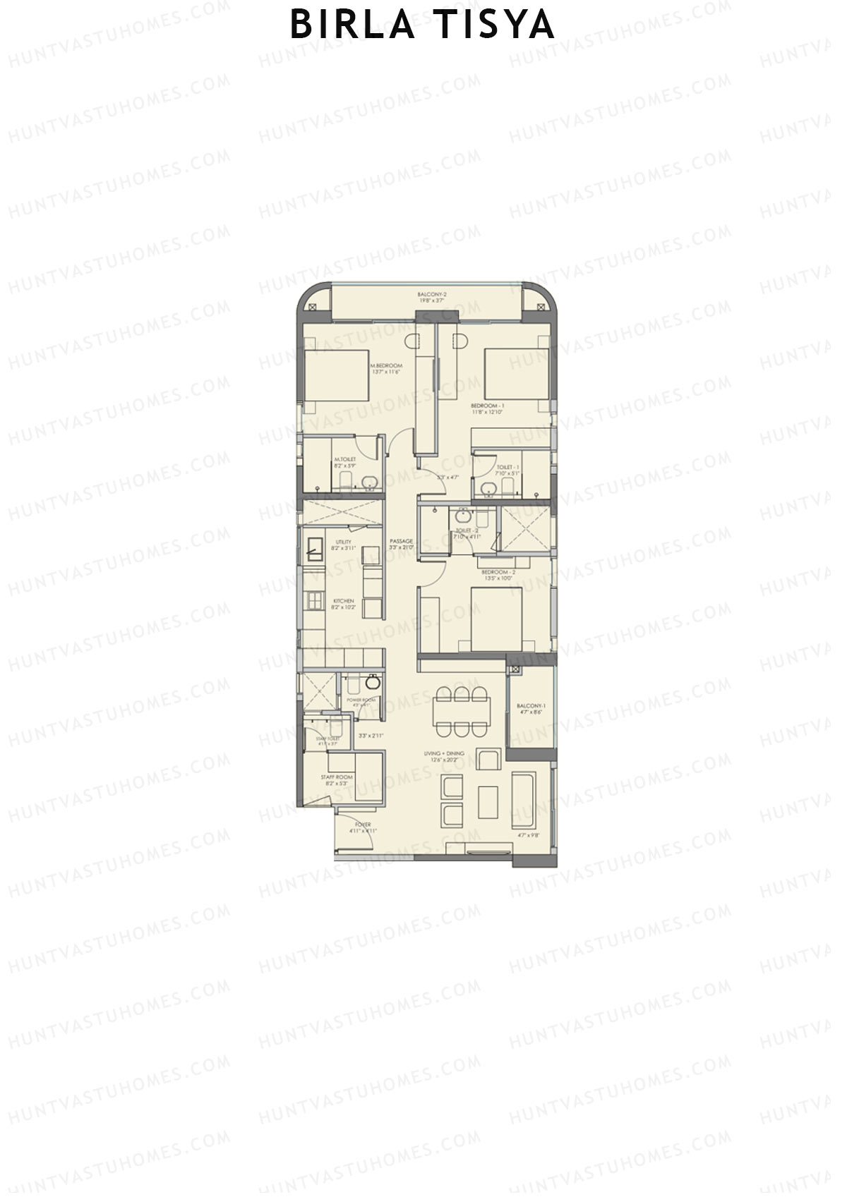 Birla Tisya Tower 2 Unit 2 Floor Plan