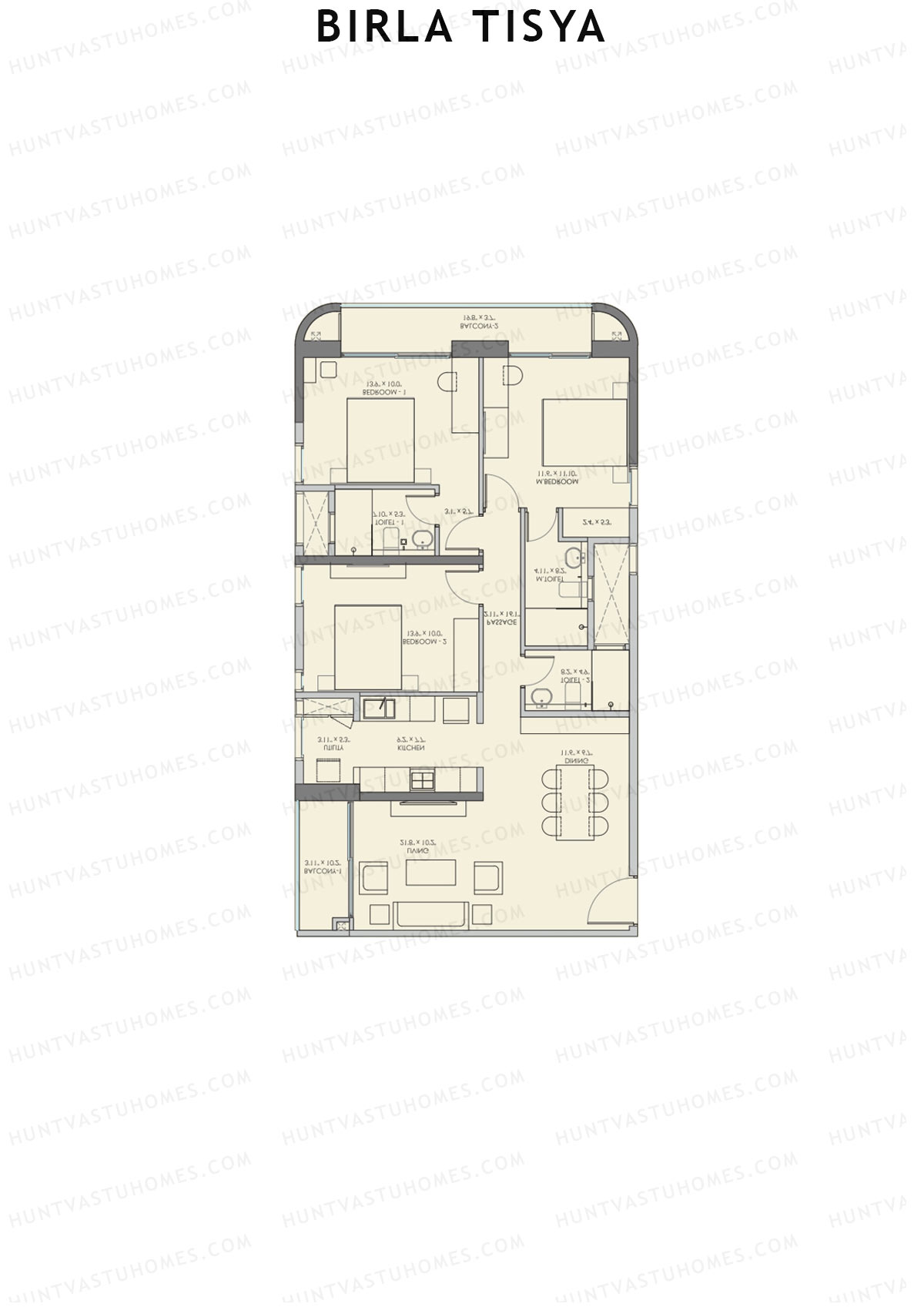 Birla Tisya Tower 2 Unit 6 Floor Plan