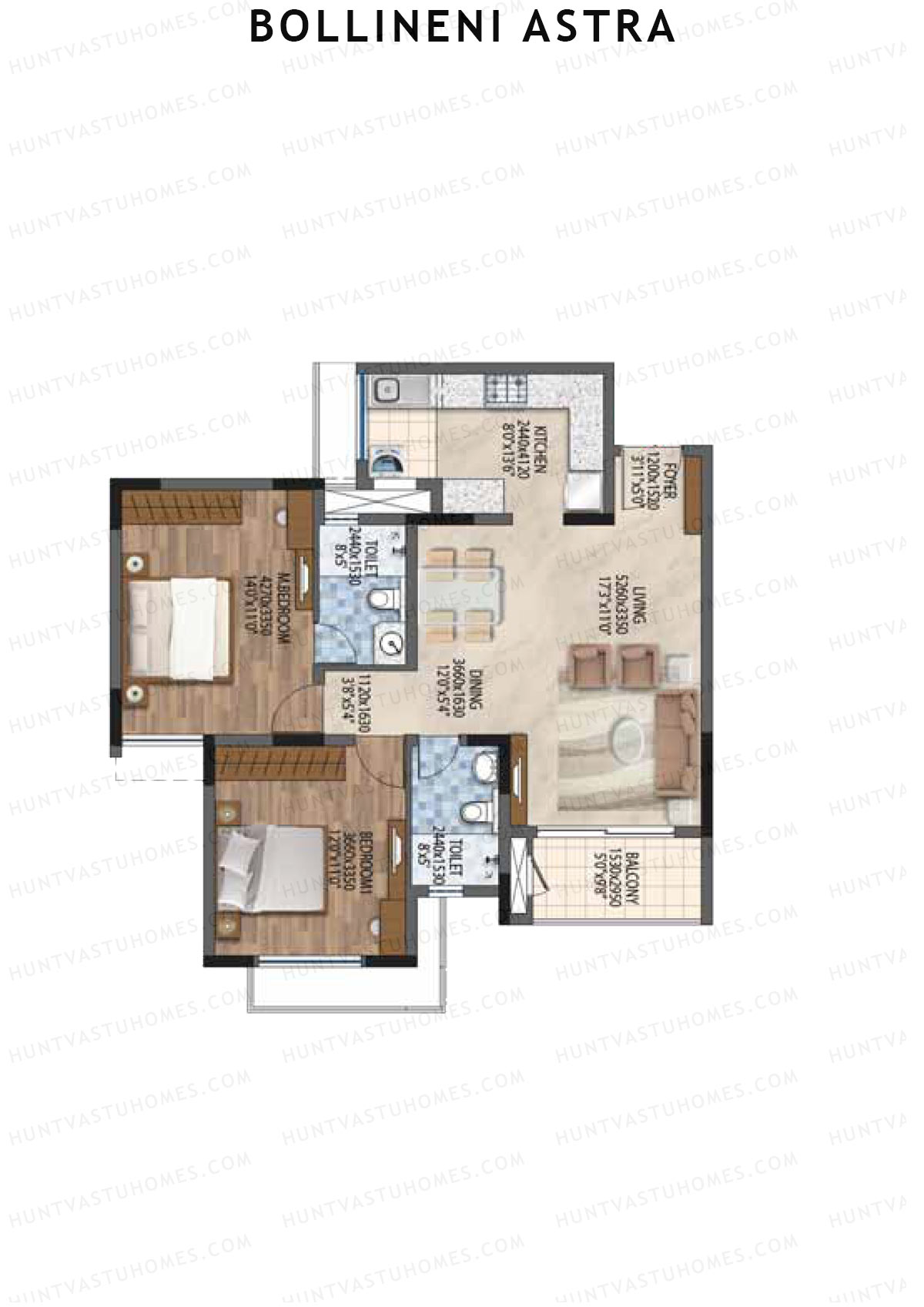 Bollineni Astra Tower A Unit 1 Floor Plan