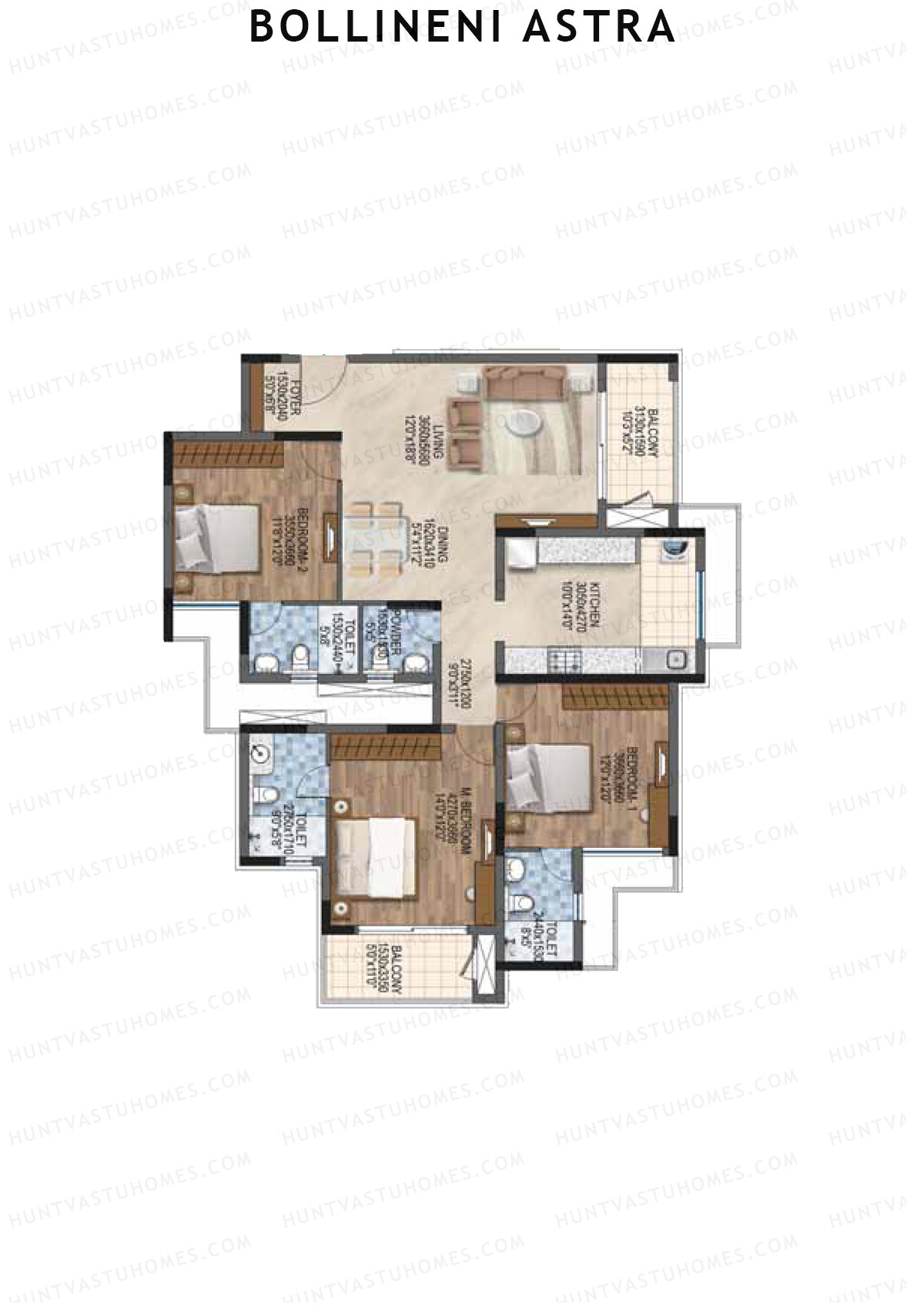 Bollineni Astra Tower B Unit 1 Floor Plan