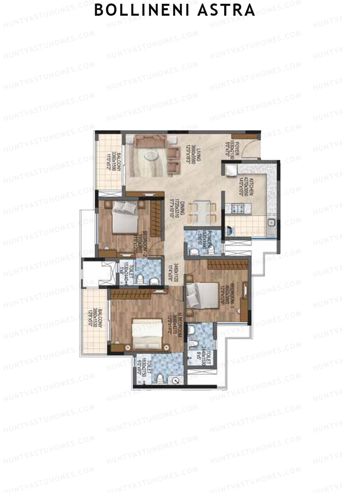 Bollineni Astra Tower B Unit 2 Floor Plan