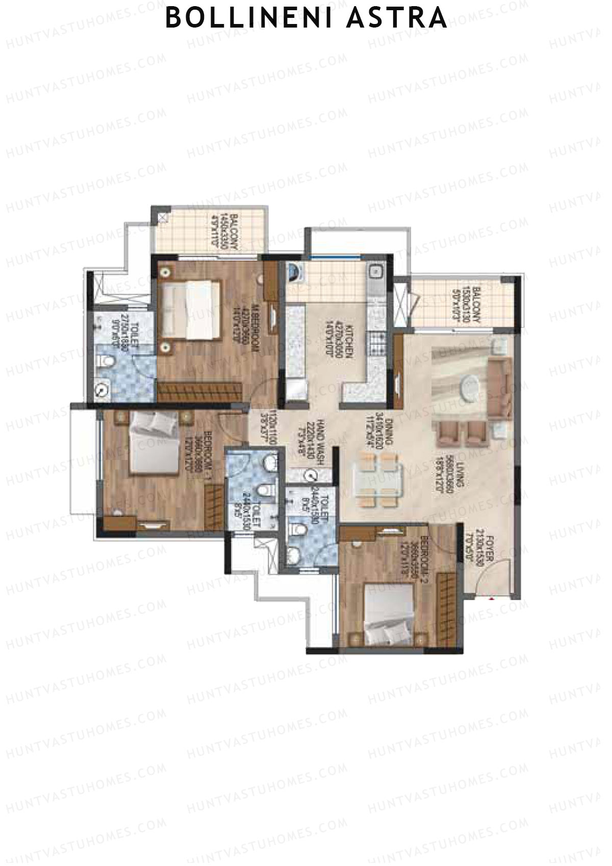 Bollineni Astra Tower B Unit 4 Floor Plan