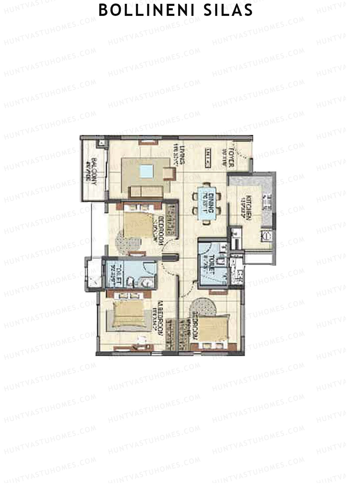 Bollineni Silas Block A Unit 3 Floor Plan