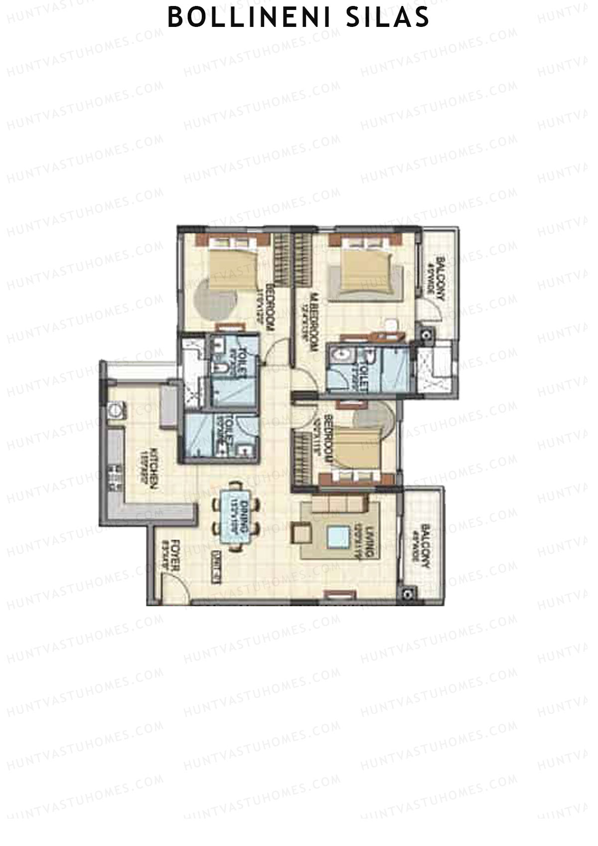 Bollineni Silas Block B Unit 1 Floor Plan