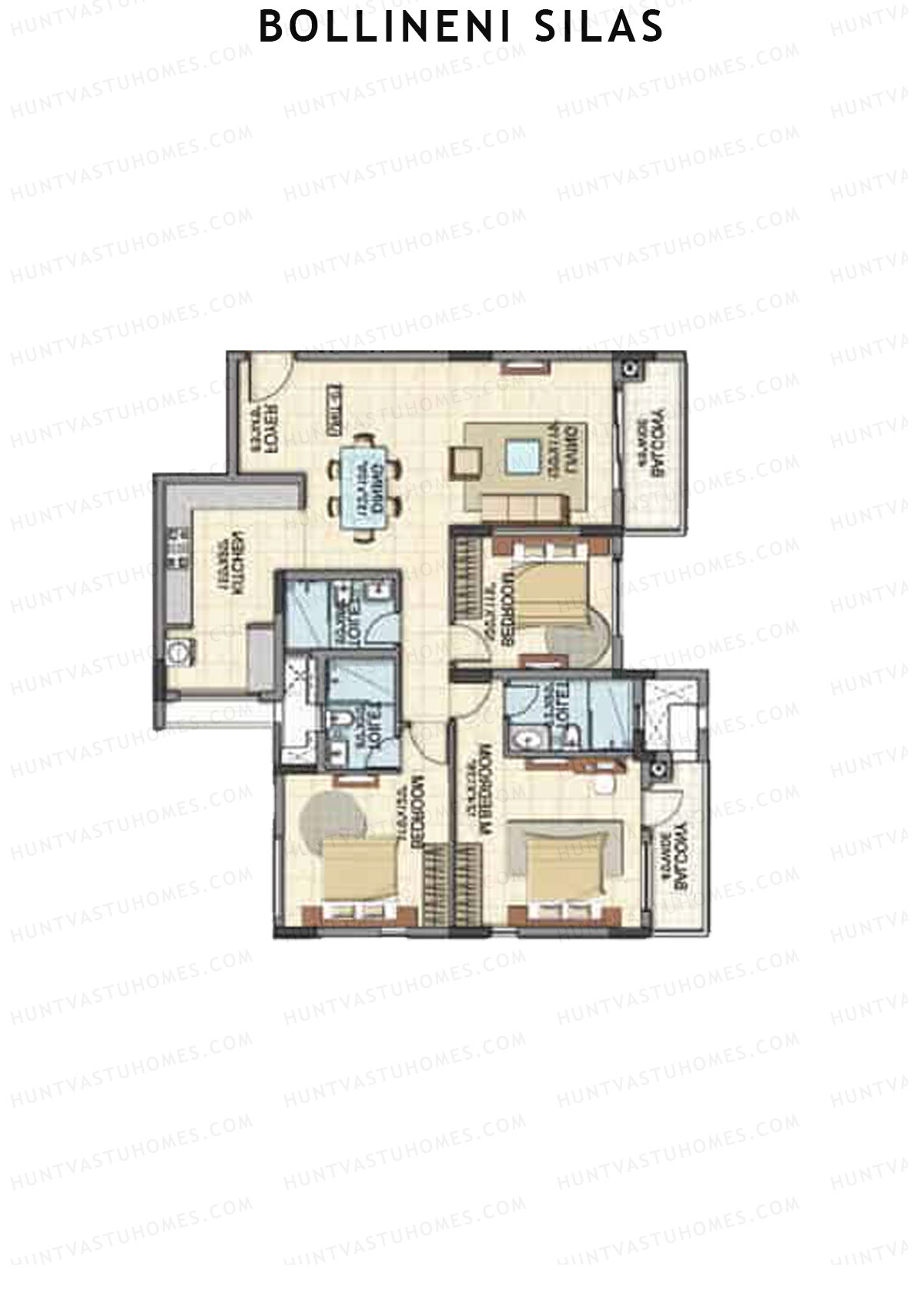 Bollineni Silas Block B Unit 2 Floor Plan
