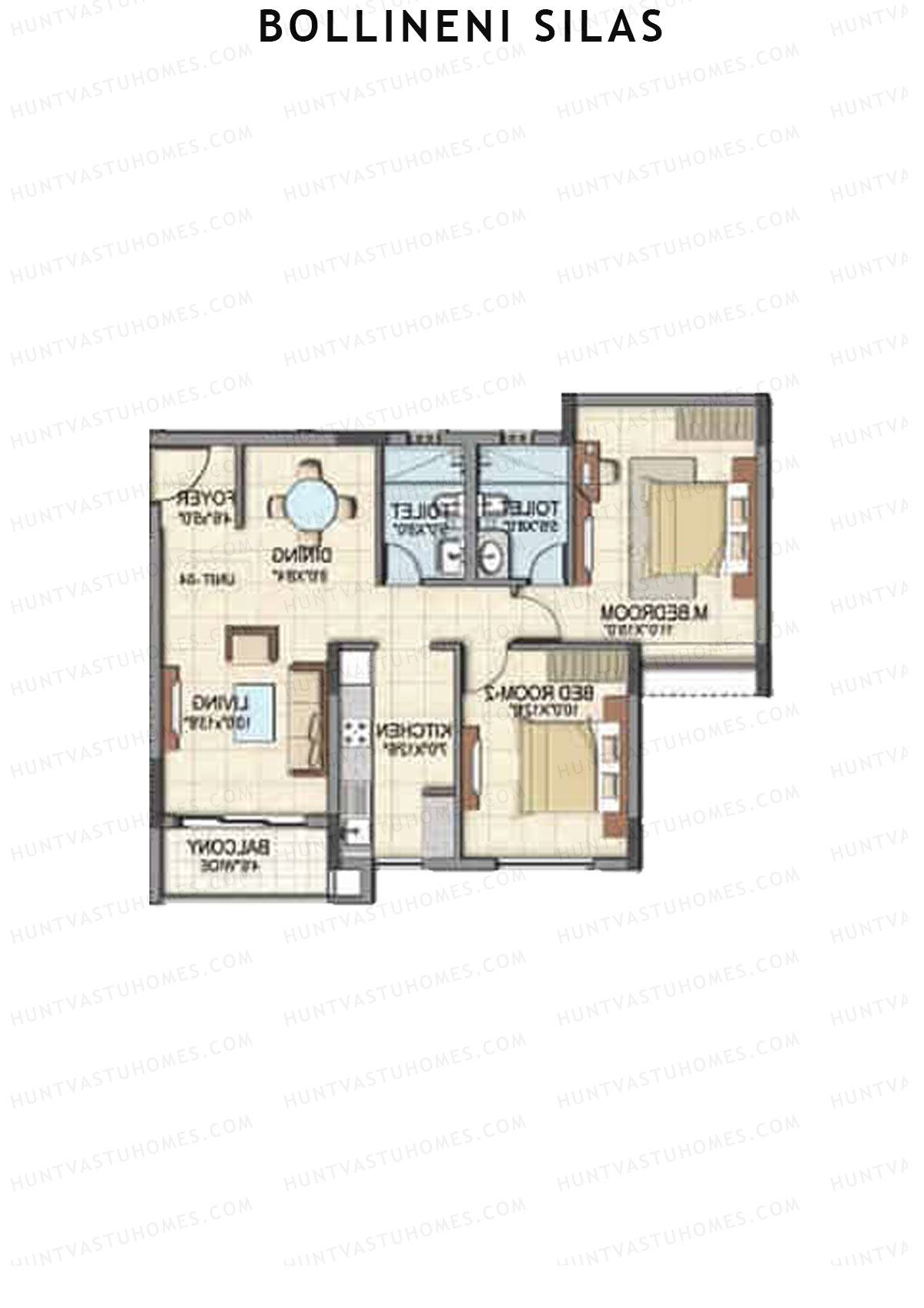Bollineni Silas Block D Unit 3 Floor Plan
