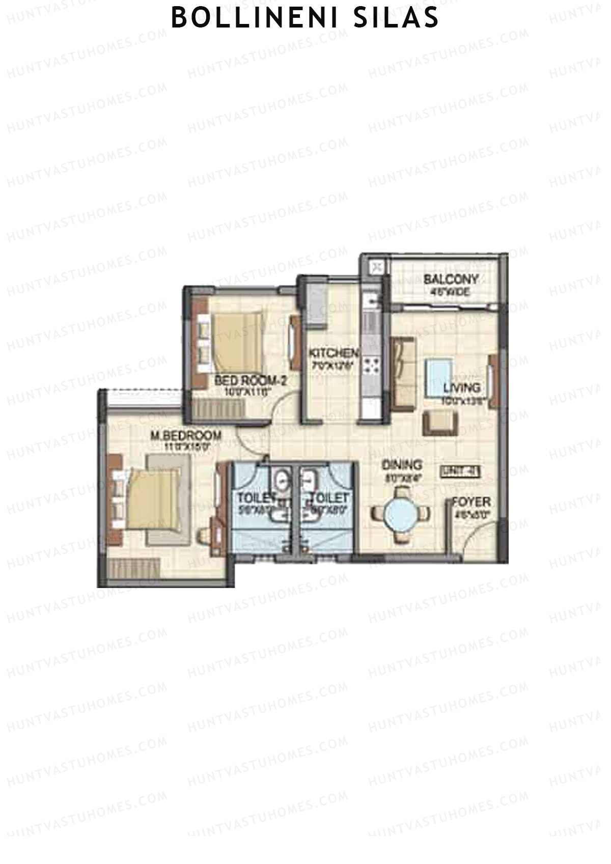 Bollineni Silas Block E Unit 1 Floor Plan