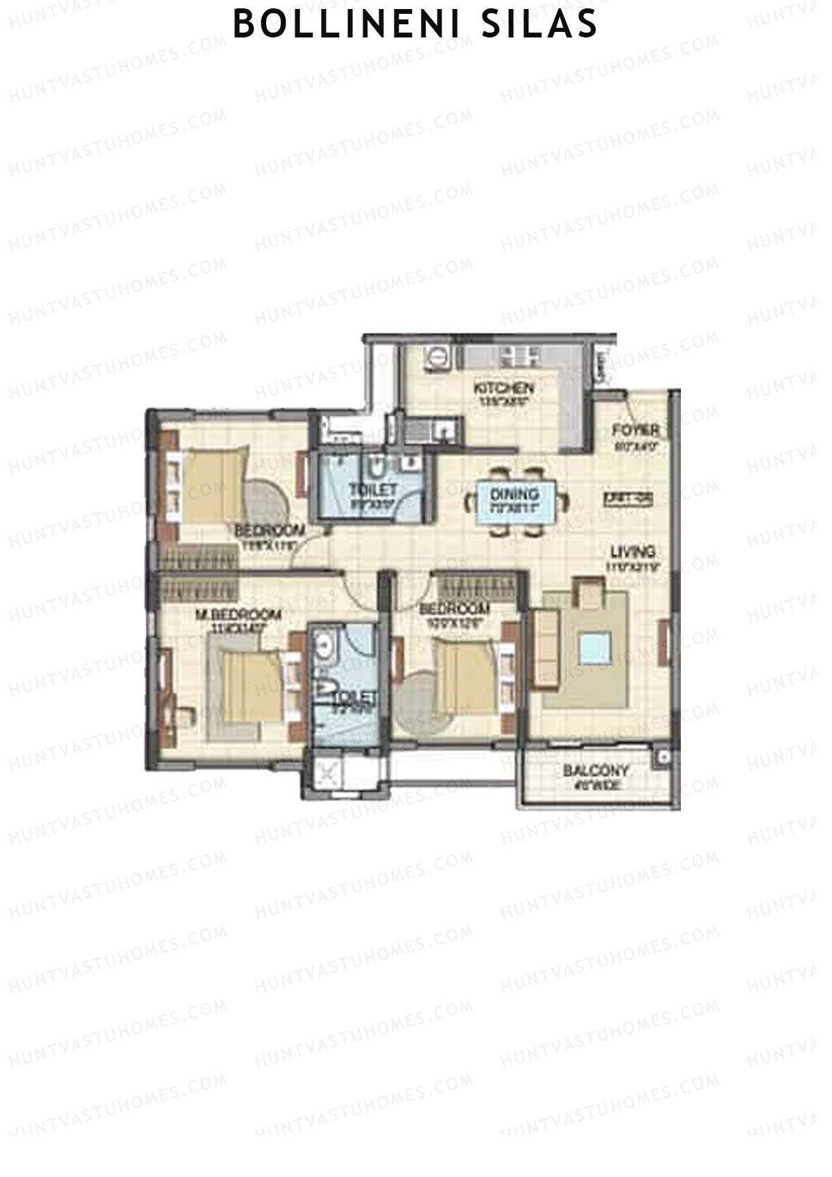 Bollineni Silas Block G Unit 4 Floor Plan