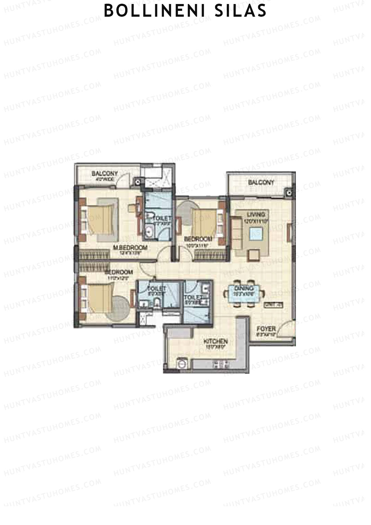 Bollineni Silas Block H Unit 1 Floor Plan