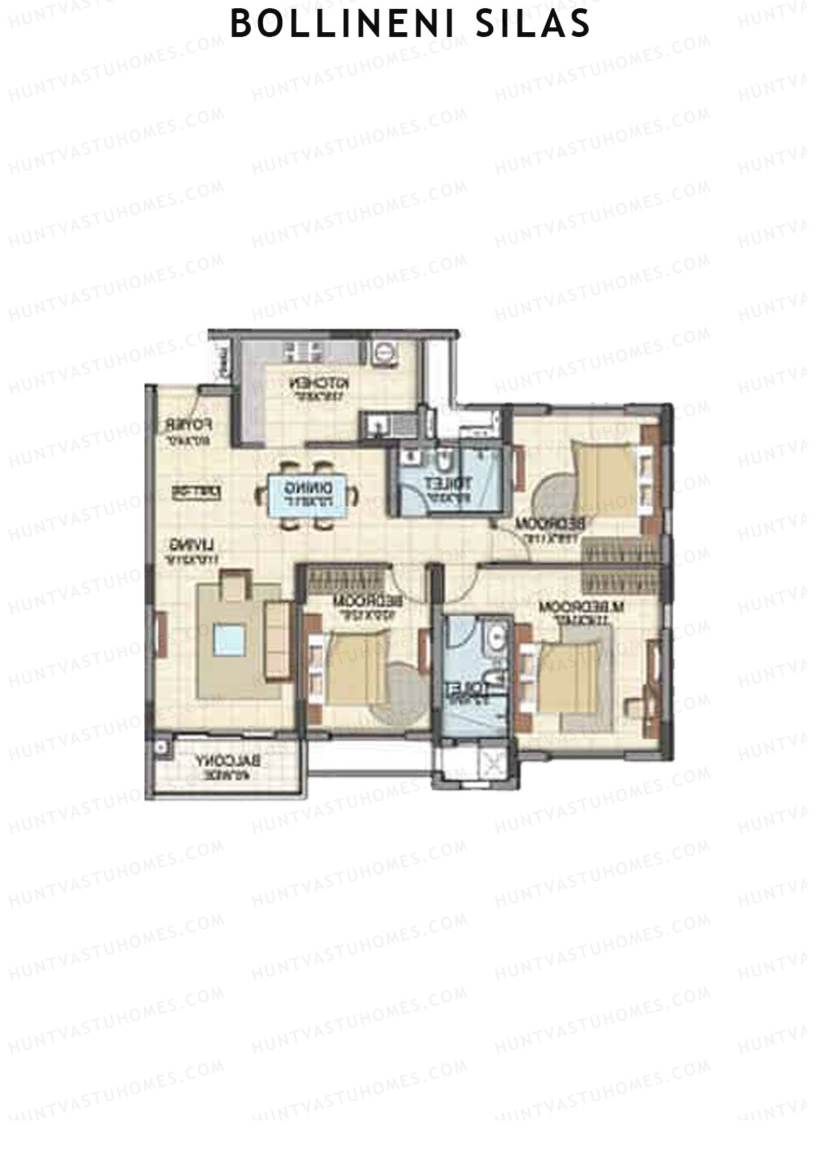 Bollineni Silas Block I Unit 3 Floor Plan