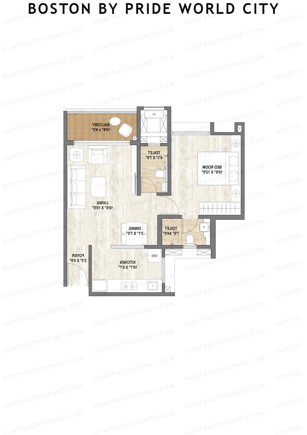 Boston By Pride World City Tower C Unit 4 Floor Plan