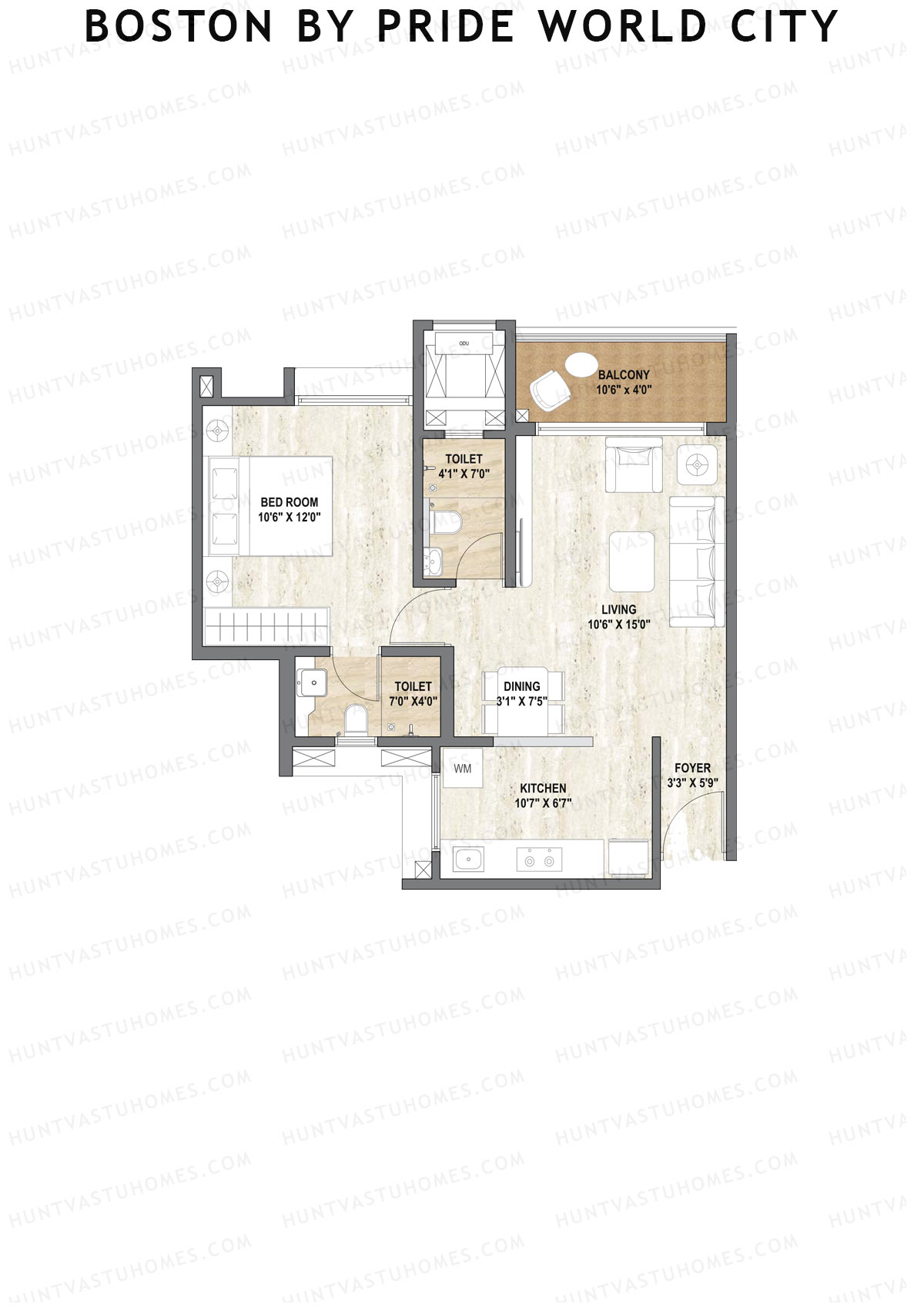 Boston By Pride World City Tower C Unit 5 Floor Plan