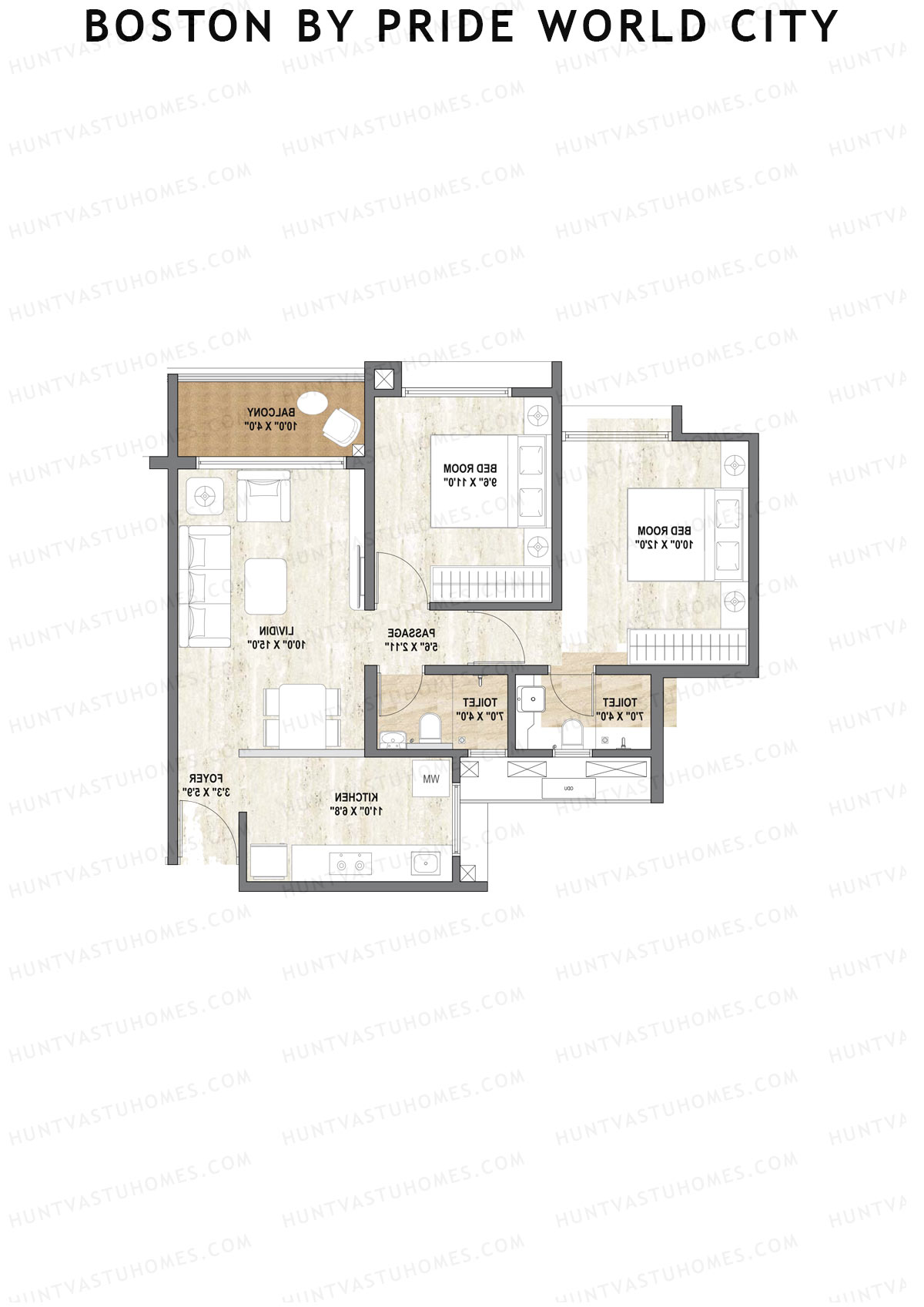 Boston By Pride World City Tower C Unit 6 Floor Plan