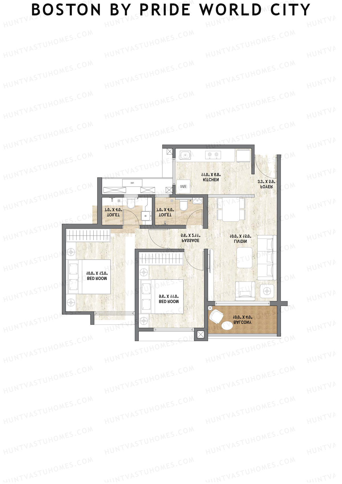 Boston By Pride World City Tower C Unit 8 Floor Plan