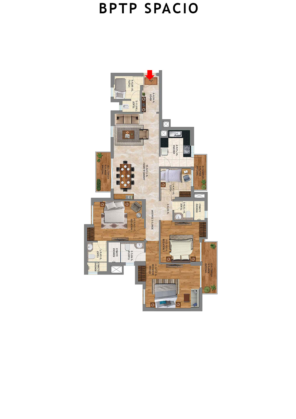 Bptp Spacio Tower P Unit 4 Floor Plan