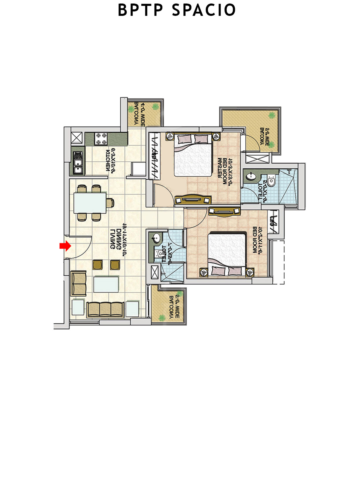 Bptp Spacio Tower P Unit 6 Floor Plan