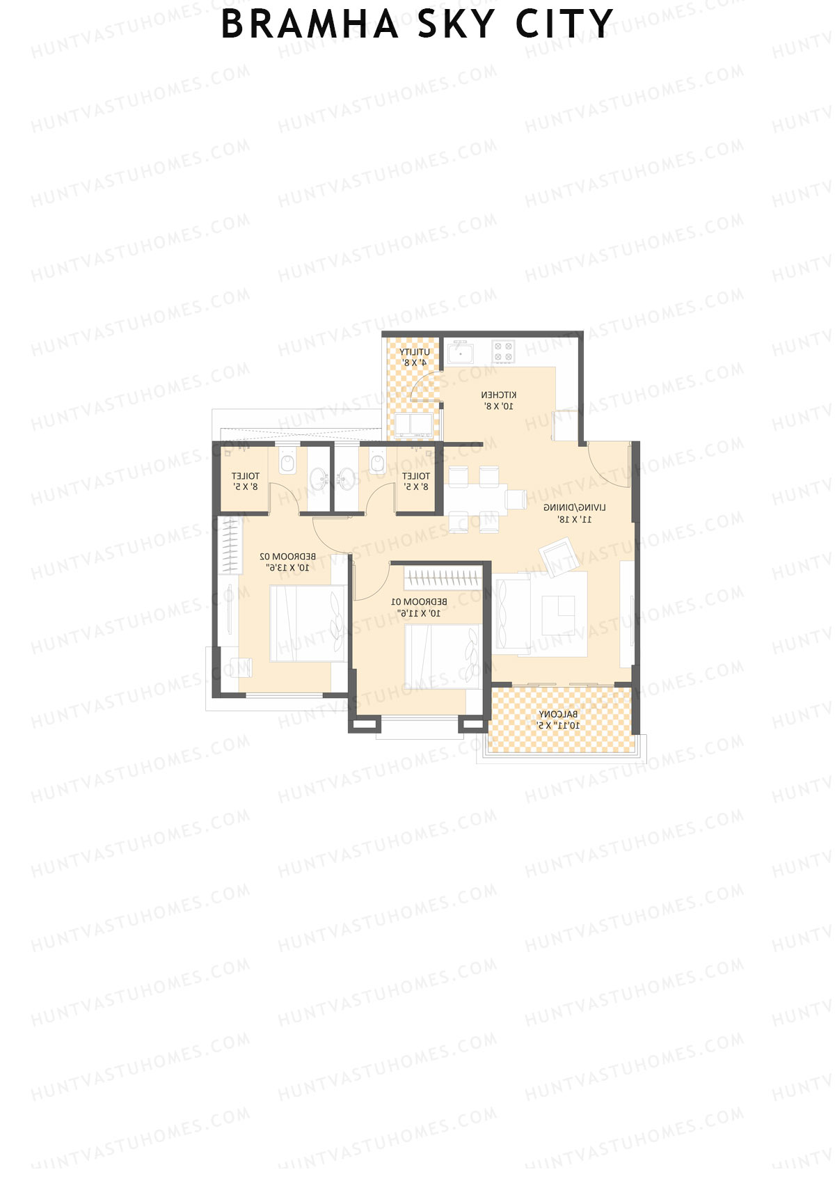 Bramha Sky City Tower S1 Unit 1 Floor Plan