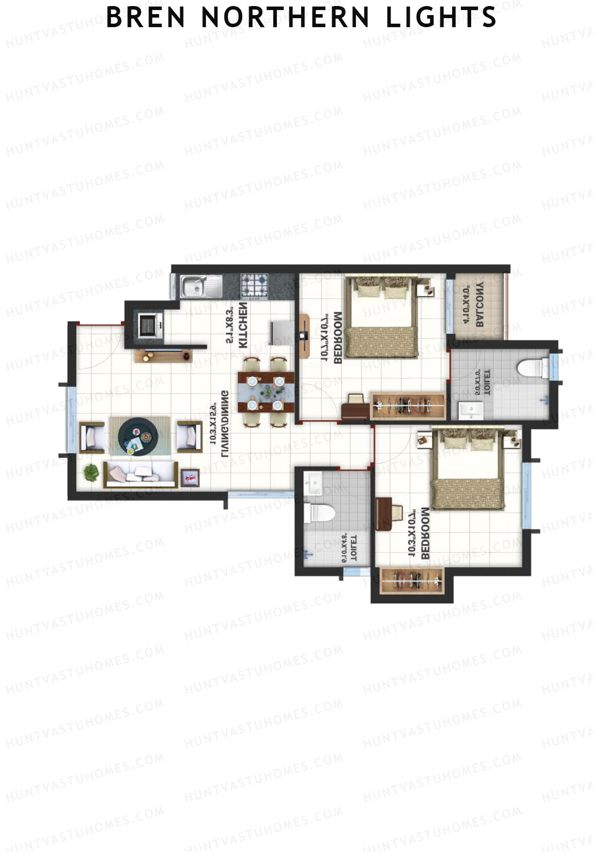 Bren Northern Lights Block 1 Unit 7 (Type 11) Floor Plan