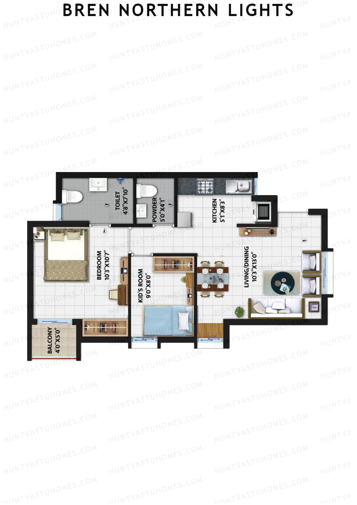 Bren Northern Lights Block 3 Unit 2 (Type 6B) Floor Plan