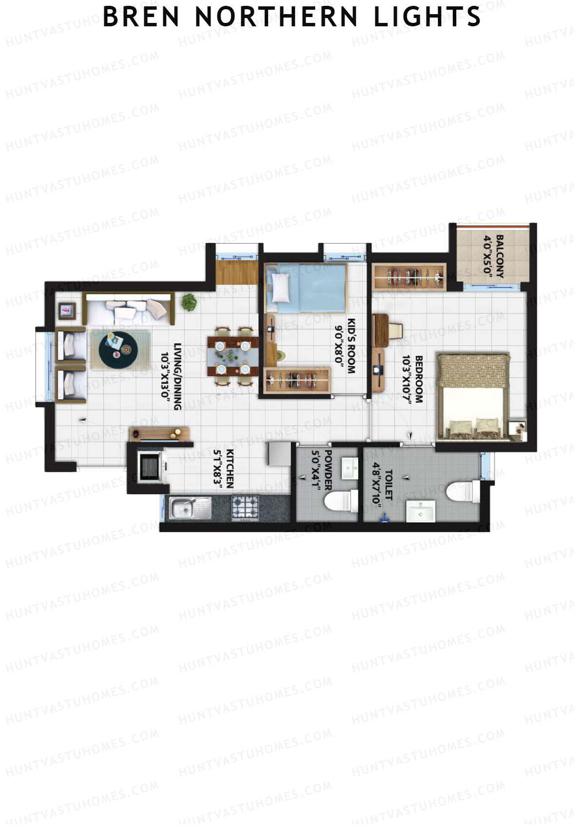 Bren Northern Lights Block 4 Unit 6 (Type 6B) Floor Plan