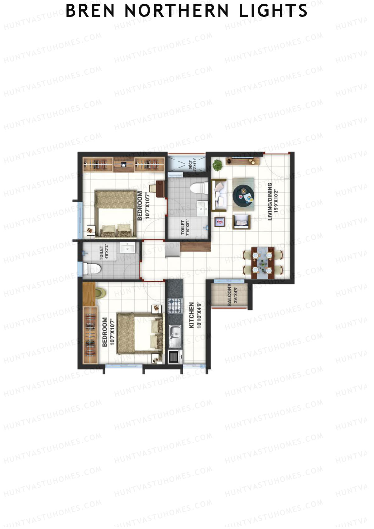 Bren Northern Lights Block 5 Unit 1 (Type 12) Floor Plan