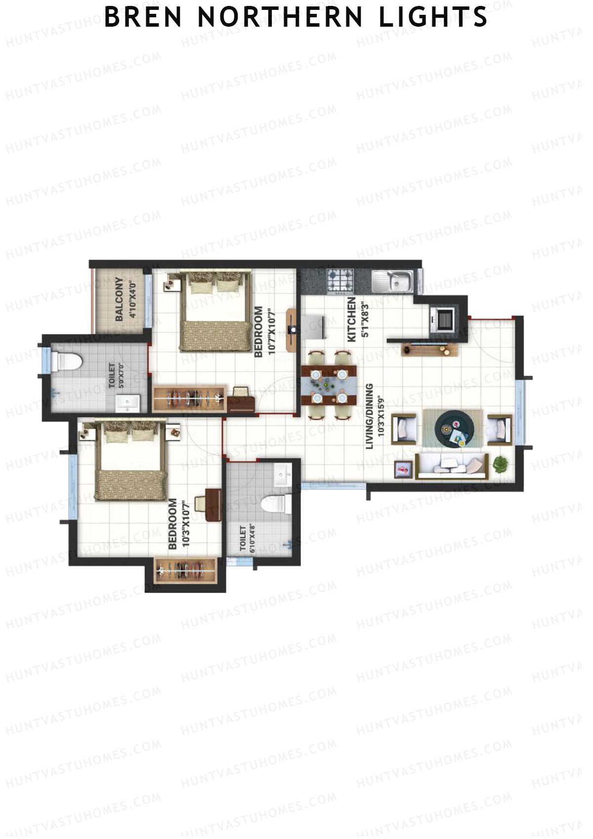 Bren Northern Lights Block 5 Unit 2 (Type 11) Floor Plan
