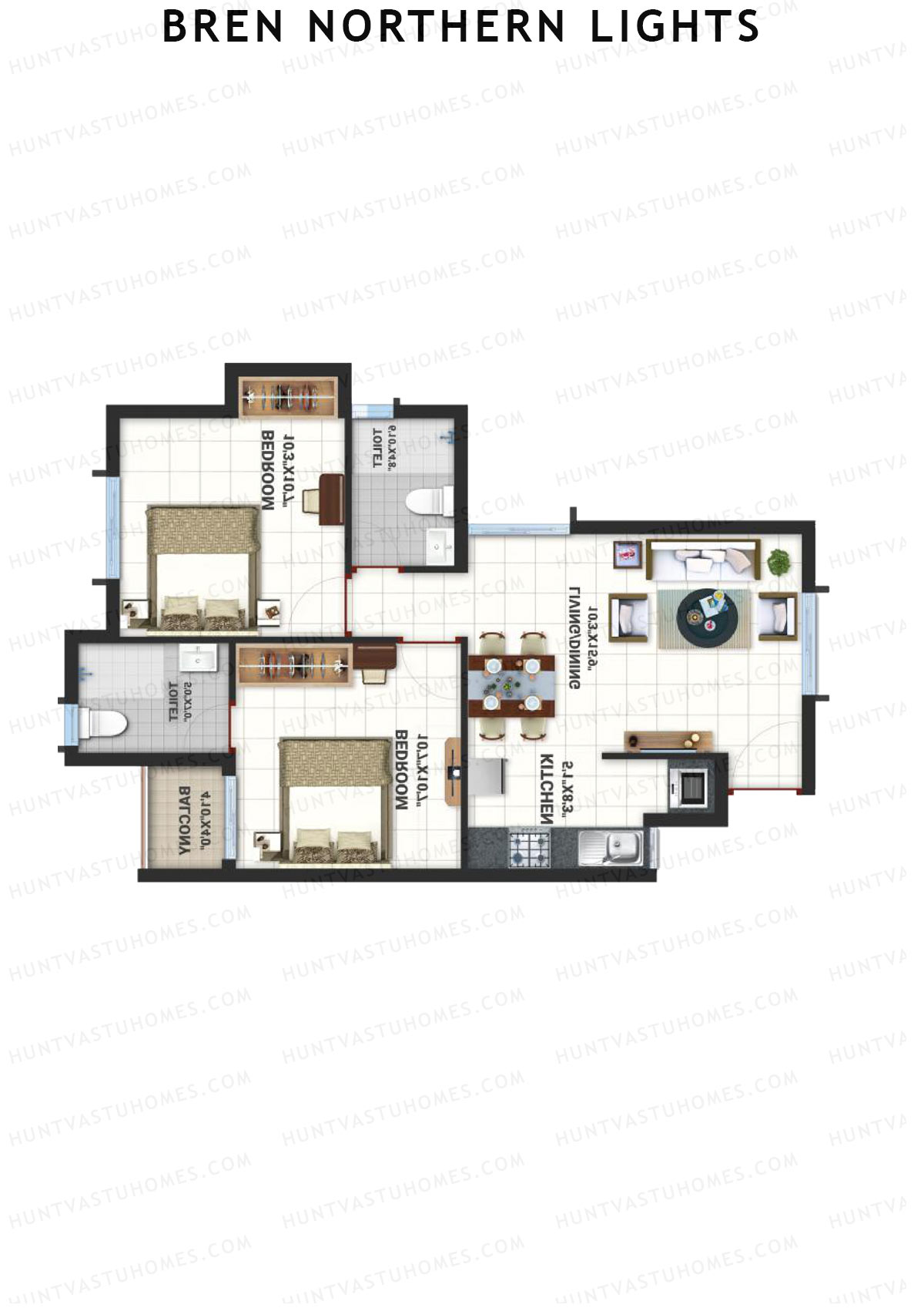 Bren Northern Lights Block 5 Unit 3 (Type 11) Floor Plan